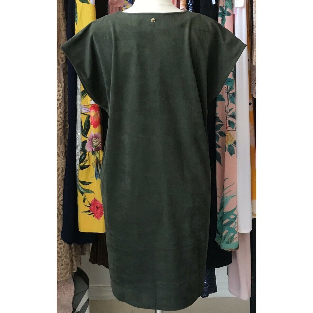 Marie Oliver Andi Suede Fringe Dress- Forest Green - Picture 3 of 4